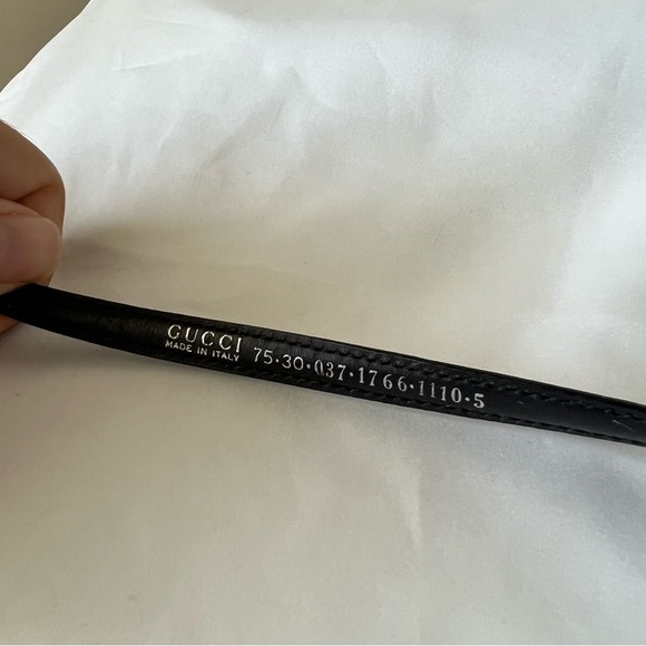 AUTHENTIC RETIRED GUCCI horsebit skinny Belt - GUCCI Belt Leather Black - Picture 9 of 16
